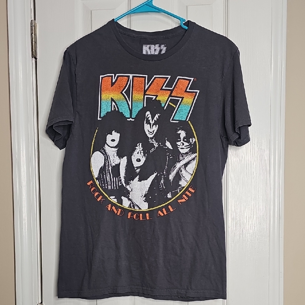 Kiss‎ Band Graphic Tee - Dark Grey Medium